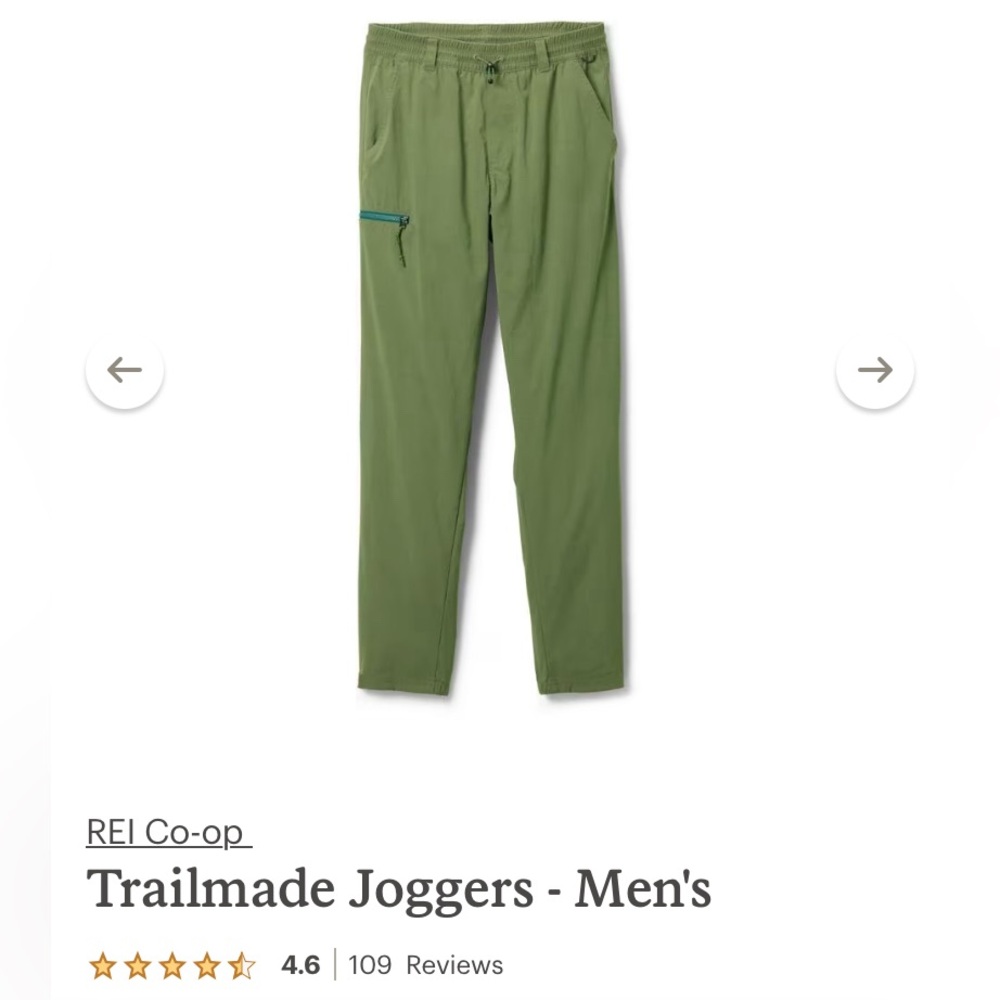 REI - Trailmade Joggers - Woodland Olive - L